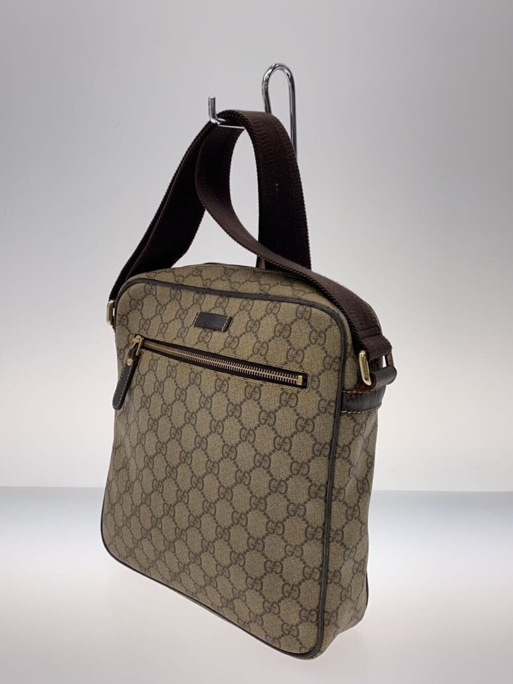 Gucci All Shoulder over GG Supreme Bag Brown